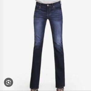 Women's Express Barely Boot Low Rise Dark Denim Jeans